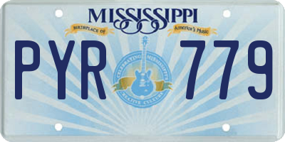 MS license plate PYR779