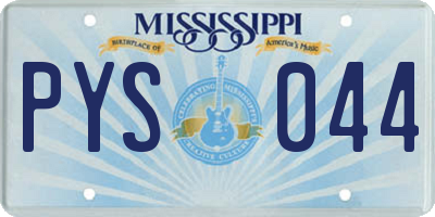 MS license plate PYS044