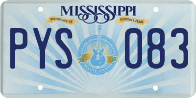 MS license plate PYS083