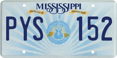 MS license plate PYS152