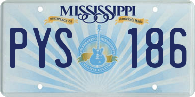 MS license plate PYS186