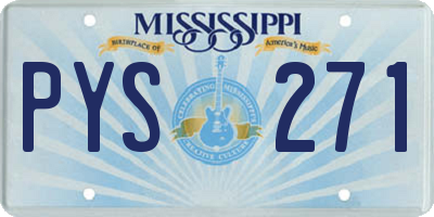 MS license plate PYS271