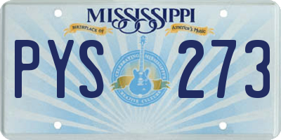 MS license plate PYS273