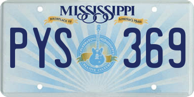MS license plate PYS369