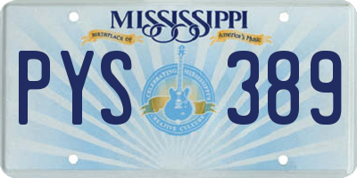 MS license plate PYS389