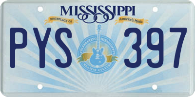 MS license plate PYS397
