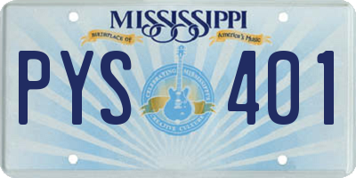 MS license plate PYS401
