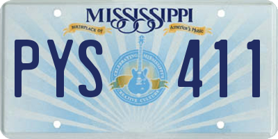 MS license plate PYS411