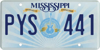MS license plate PYS441