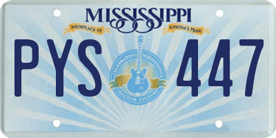 MS license plate PYS447