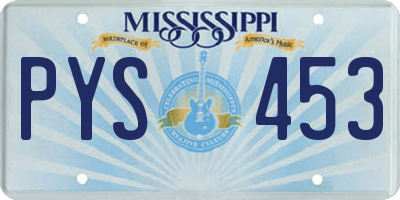 MS license plate PYS453
