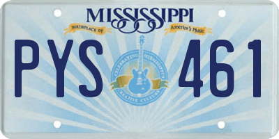 MS license plate PYS461