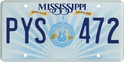 MS license plate PYS472