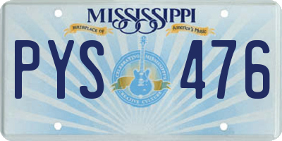 MS license plate PYS476