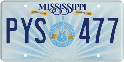 MS license plate PYS477