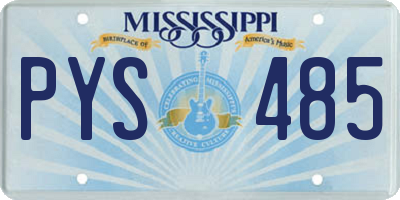 MS license plate PYS485