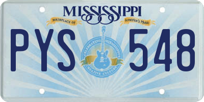 MS license plate PYS548
