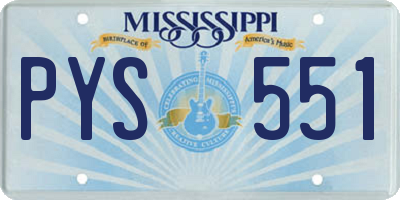 MS license plate PYS551