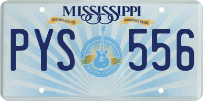 MS license plate PYS556