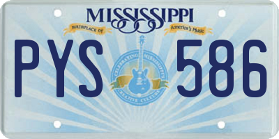 MS license plate PYS586