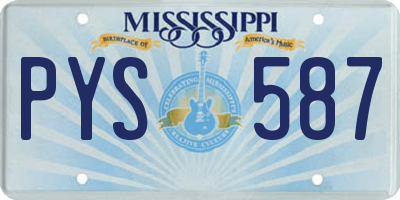 MS license plate PYS587