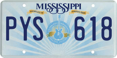 MS license plate PYS618