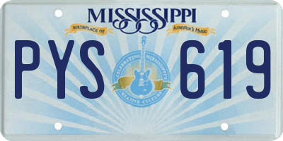 MS license plate PYS619