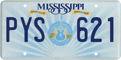 MS license plate PYS621