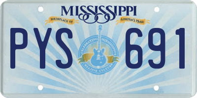 MS license plate PYS691