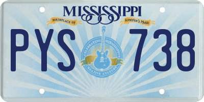 MS license plate PYS738