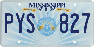MS license plate PYS827