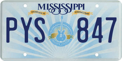 MS license plate PYS847