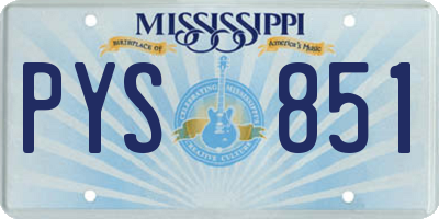 MS license plate PYS851