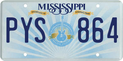 MS license plate PYS864