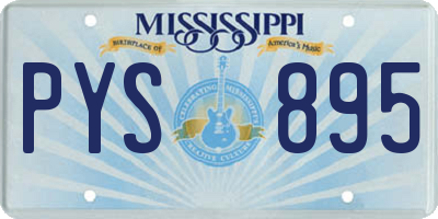 MS license plate PYS895