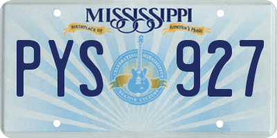 MS license plate PYS927