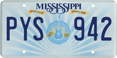 MS license plate PYS942