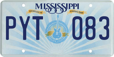 MS license plate PYT083