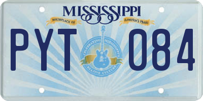 MS license plate PYT084