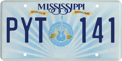 MS license plate PYT141