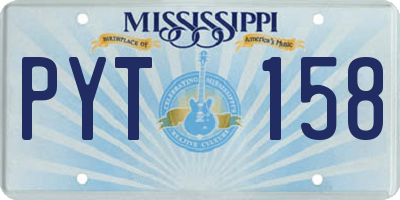 MS license plate PYT158