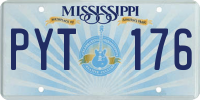 MS license plate PYT176