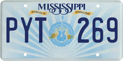 MS license plate PYT269