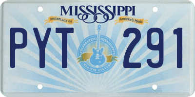 MS license plate PYT291