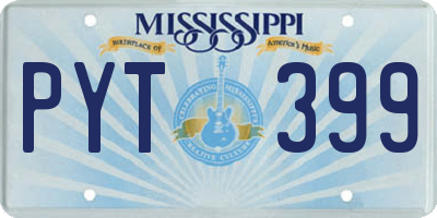 MS license plate PYT399