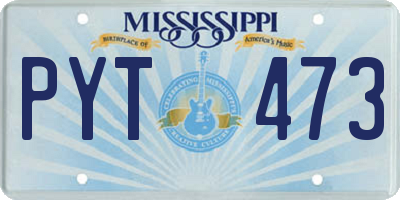 MS license plate PYT473