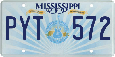 MS license plate PYT572