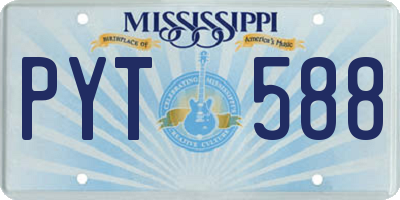 MS license plate PYT588