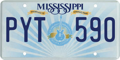 MS license plate PYT590