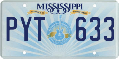 MS license plate PYT633
